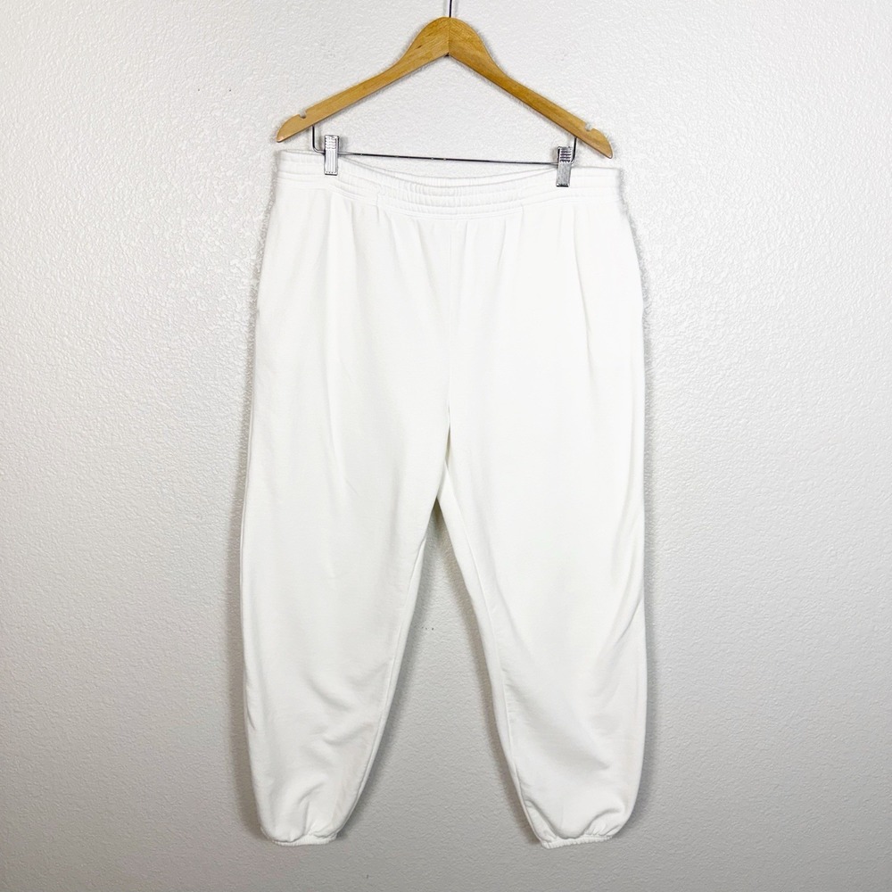 Beyond Yoga LuxeFleece Sweatpant Womens Size XL White Jogger Loungewear Comfort